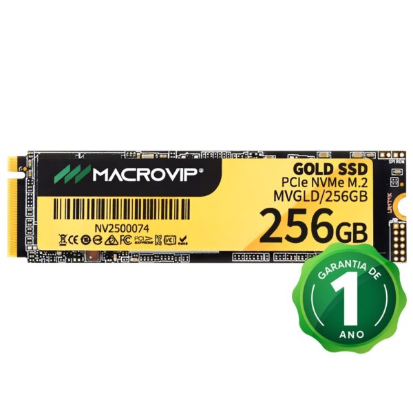 HD SSD M.2 256GB MACROVIP GOLD NVMe PCIE MVGLD 256GB