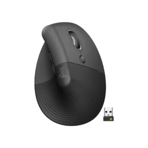 Mouse Logitech ERGO LIFT VERTICAL Negro Imagen cenital con receptor