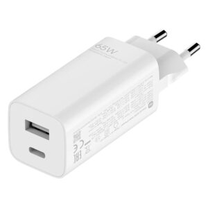 Cargador Tipo A + C 65W Xiaomi GaN Blanco Imagen puertos usb