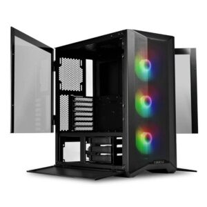 Gabinete Lian Li LANCOOL 2 Mesh C Black Imagen 3 4 frontal abierto