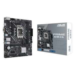 Placa Madre 1700 H610M K D4 ASUS PRIME Imagen frontal con caja