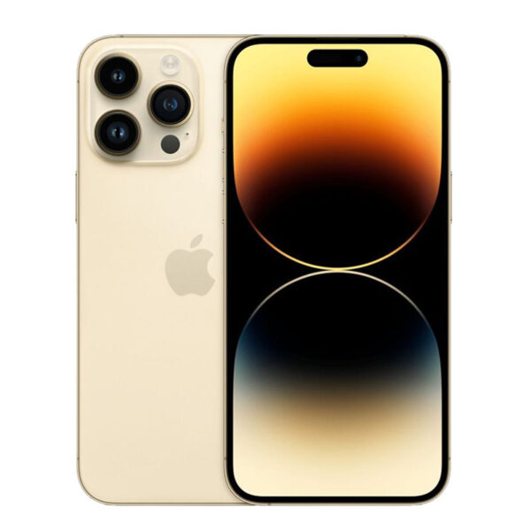APPLE IPHONE 14 PRO MAX 256GB Imagen trasera y frontal color dorado