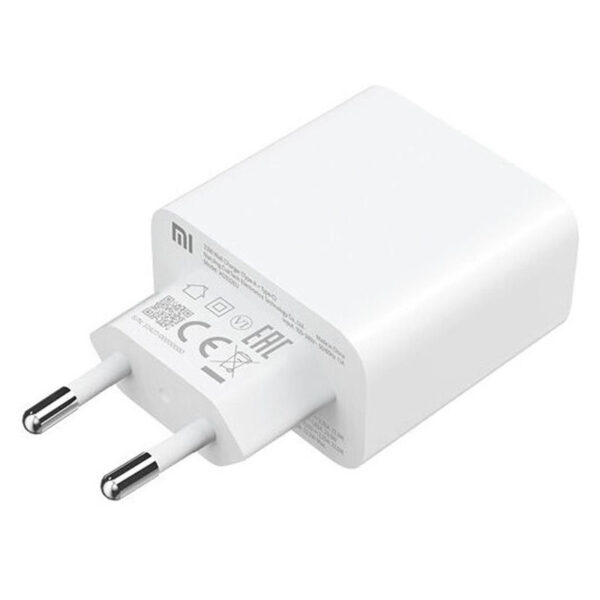 Cargador Tipo A + C 33W XIAOMI Blanco Imagen enchufe