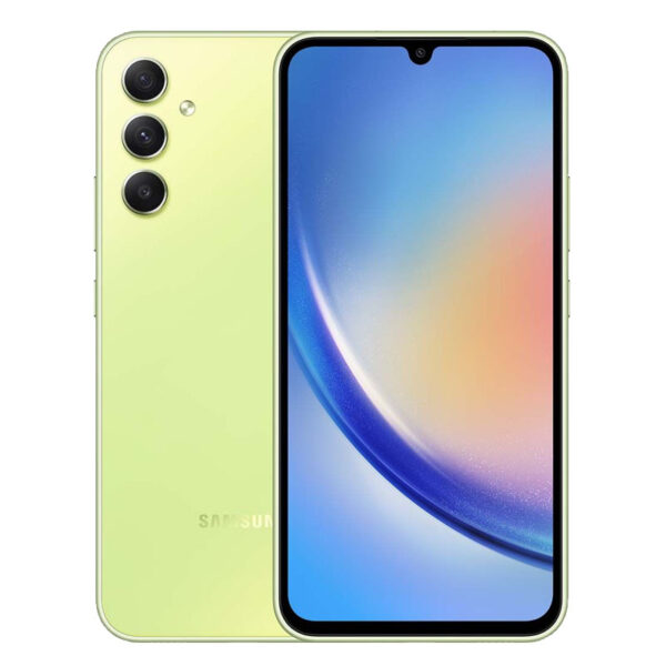 Samsung Galaxy A34 6GB 128GB SM A346M Imagen trasera y frontal color limon