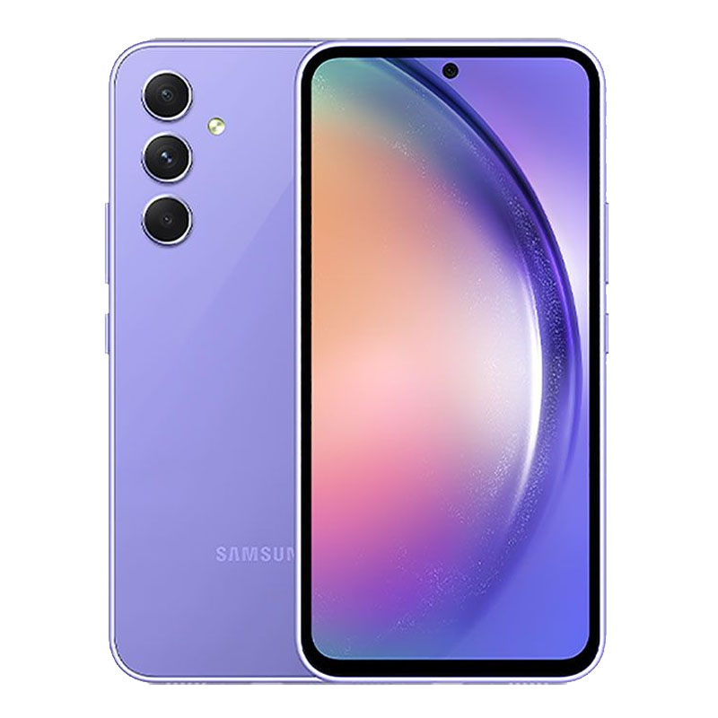Samsung Galaxy A54 8GB 256GB SM A546E Imagen trasera y frontal color violeta