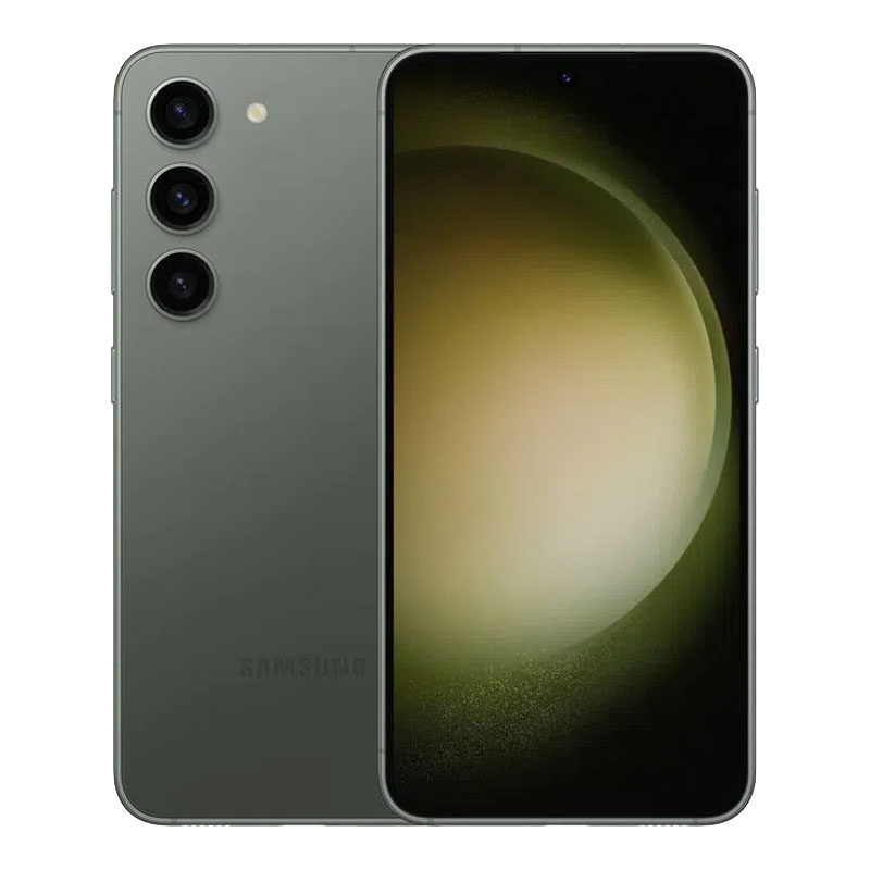 Samsung Galaxy S23 8GB 256GB SM S911B Imagen trasera y frontal color verde musgo