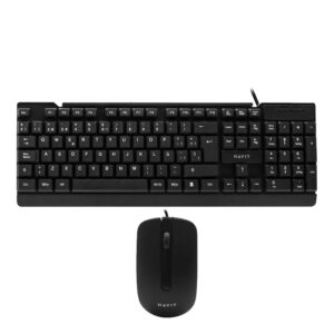 TECLADO MOUSE USB HAVIT HV KB272CM Imagen teclado y mouse cenital