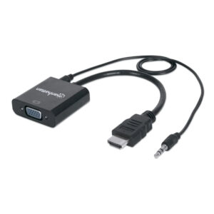 Adaptador HDMI A VGA Audio y Carga MANHATTAN