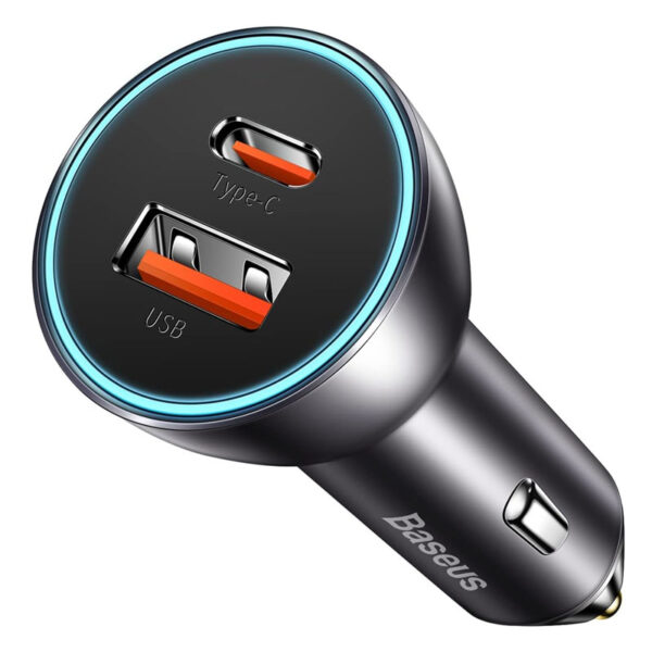 Cargador P auto USB A C 60W BASEUS Imagen conexiones