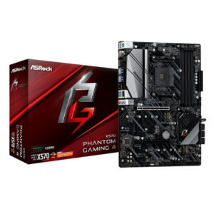 Placa Madre AM4 X570 PHANTOM GAMING 4 ASROC Imagen con la caja