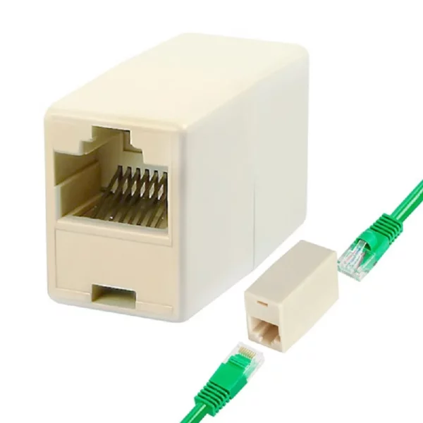 ADAPTADOR EXTENSOR RJ45 imagen 3 4 lateral izquierdo con ejemplo de uso