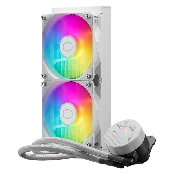 COOLER MASTER LIQUID 240L CORE ARGB WHITE imagen 3 4 lateral derecho