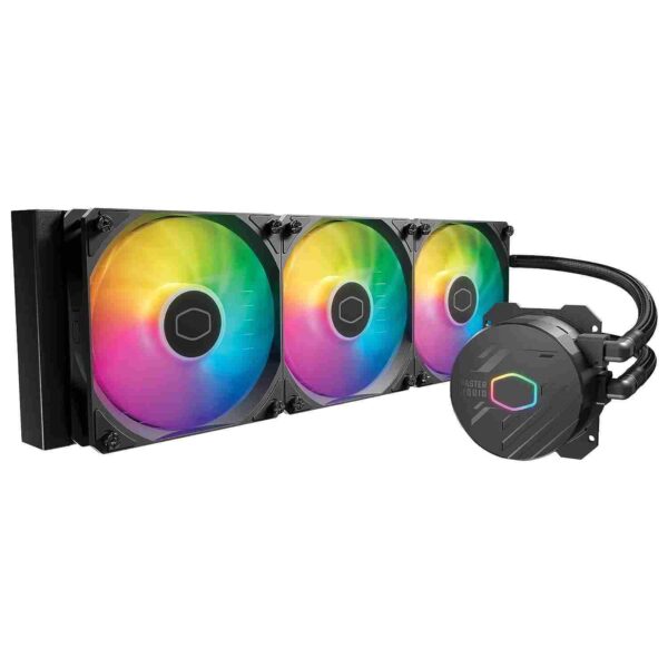 COOLER MASTER LIQUID 360L CORE ARGB NEGRO imagen de producto en horizontal 3 4 lateral izquierdo