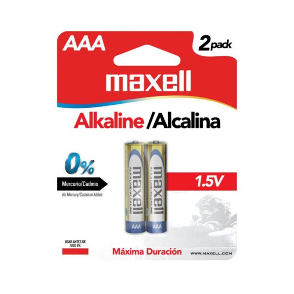 PILA AAA ALCALINA X1 MAXELL LR03 imagen frontal