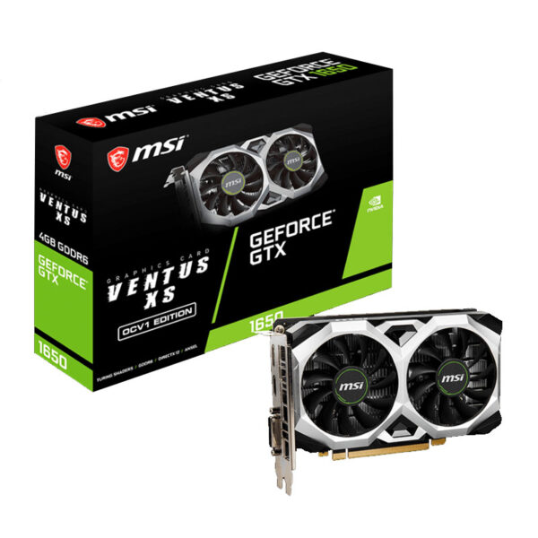 Tarjeta grafica Geforce GTX 1650 4GB MSI Imagen con la caja