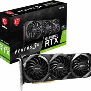 VGA RTX 3060 TI 8GB MSI VENTUS 3X OC imagen de placa y caja