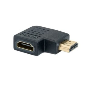 ADAPTADOR HDMI ANGULO 90º MANHATTAN imagen frontal 3 4 lateral izquierda