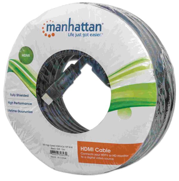 CABLE HDMI 15M 4K MANHATTAN imagen de producto envuelto