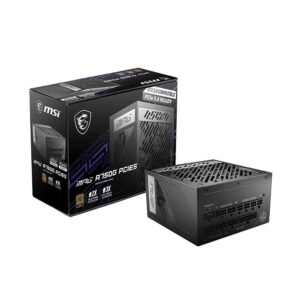 FUENTE 750W 80+ GOLD MSI MPG A750G PCIe 5.0 imagen frontal 3 4 lateral izquierda
