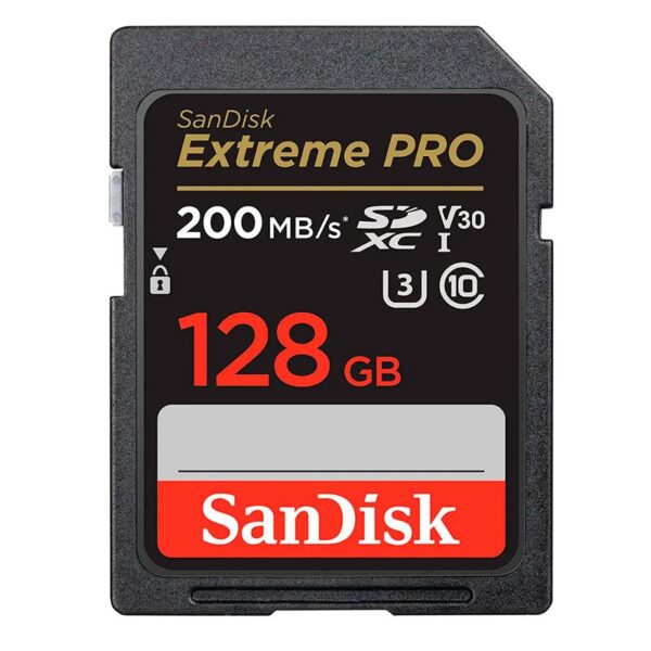 MEM MICRO SD 128GB EXTREME PRO SANDISK U3 4K 200MBS imagen frontal