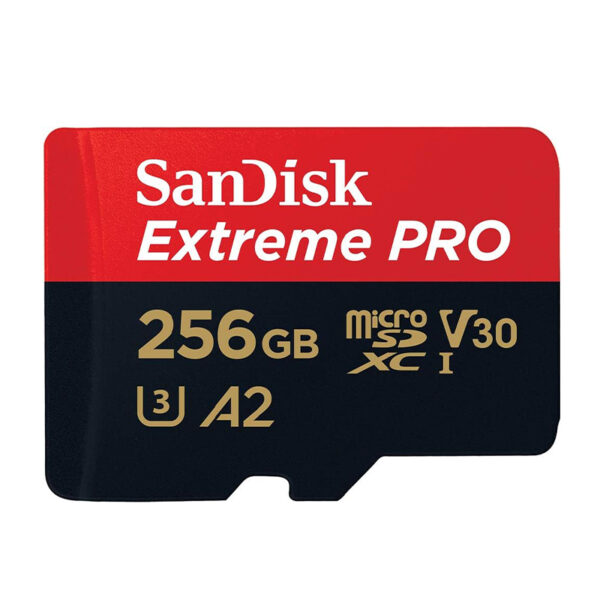 MEM MICRO SD 256GB EXTREME PRO SANDISK U3 4K 200MBS imagen frontal