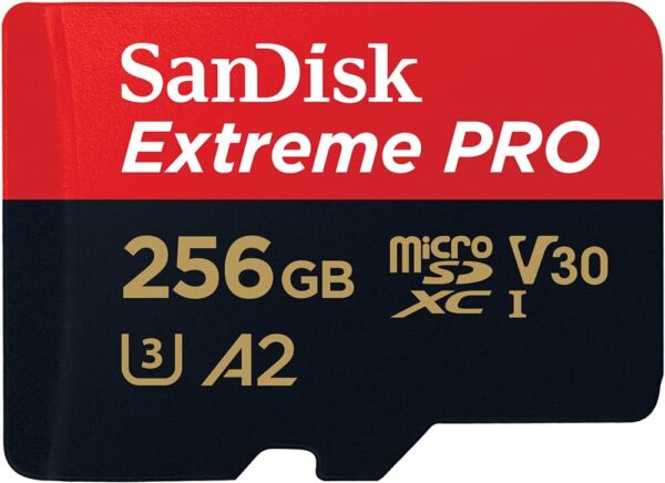 MEM MICRO SD 256GB EXTREME PRO SANDISK U3 4K 200MBS imagen frontal