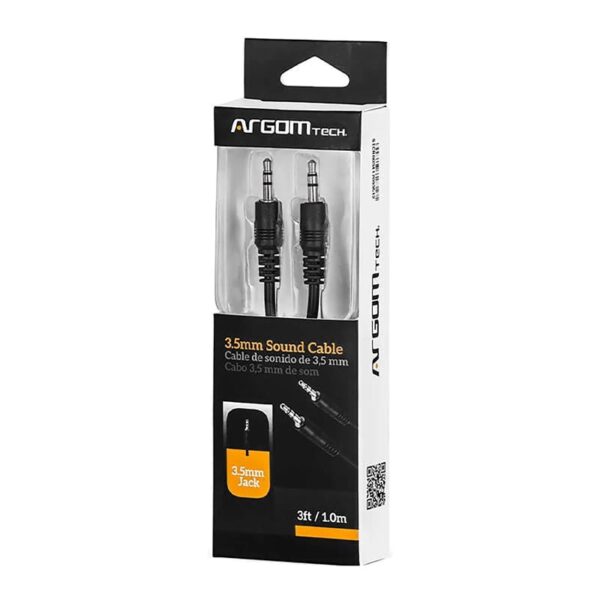 CABLE AUX 1M ARGOMTECH A00016 imagen frontal 3 4 laterl derecha