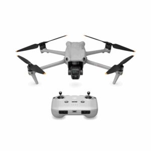 DRONE DJI AIR 3 4K + CONTROLE DJI RC N2 imagen frontal en picado con control
