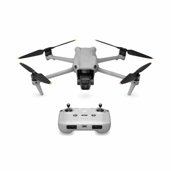 DRONE DJI AIR 3 4K + CONTROLE DJI RC N2 imagen frontal en picado con control
