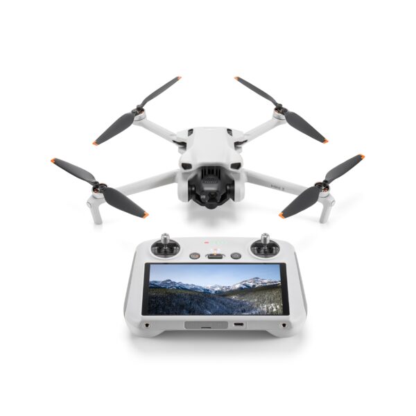 DRONE DJI MINI 3 4K + CONTROL DJI RC imagen frontal en picado