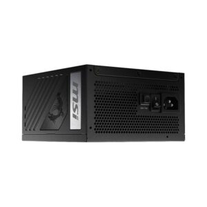 FUENTE 1000W 80+ GOLD MSI MPG A100G PCIe 5.0 (MODULAR) imagen traser 3 4 lateral izquierda