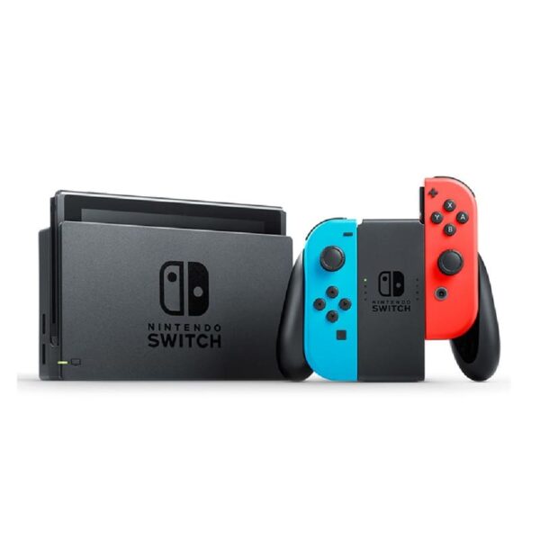 NINTENDO SWITCH 32GB imagen frontal con producto 3 4 lateral izquierda