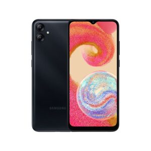 SAMSUNG GALAXY A04E SM A042M 32GB imagen frontal y trasera negra