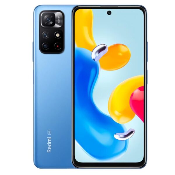XIAOMI REDMI NOTE 11S 5G 6GB128GB GLOBAL imagen frontal y trasera azul