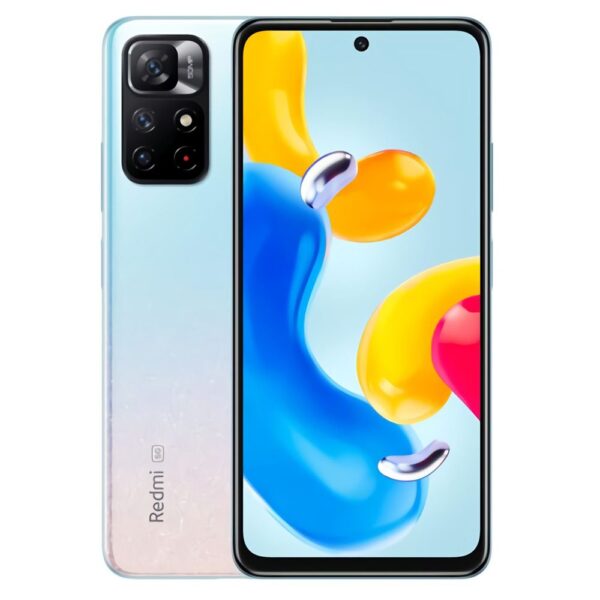 XIAOMI REDMI NOTE 11S 5G 6GB128GB GLOBAL imagen frontal y trasera blanco espacial