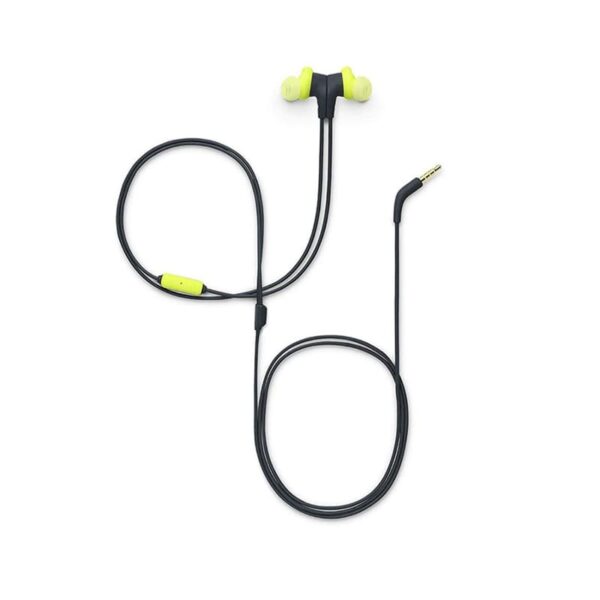 AURICULAR 3.5 JBL ENDURANCE RUN NEGRO AMARILLO imagen cenital producto entero